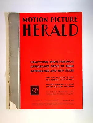 Motion Picture Herald Magazine Vol. 137 #6 GD- 1.8 1939 • $16