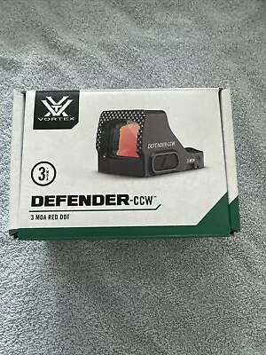 Vortex Defender-CCW 3 MOA Red Dot Sight Shake Awake Auto Shutoff DFCCW-MRD3 • $167.50