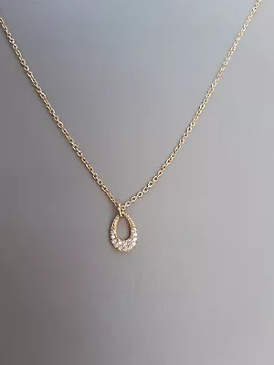 Accessorize Z Gold Plated Teardrop Pendant Necklace • £4.50