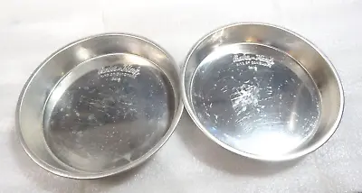 TWO Vintage Bake King Steel Cake Pie Baking Pans  Round  8 X 1  1/2  • $15