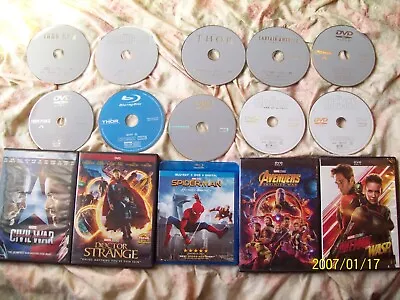 Marvel Cinematic Universe 15-Film DVD & Bluray Lot- FAST SHIPPING! • $22.50