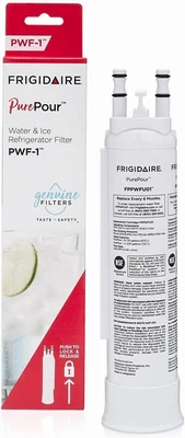 $27.99 • Buy 1 Pack Genuine Frigidaire FPPWFU01 PWF-1 Refrige PurePour Water &Ice Filter New