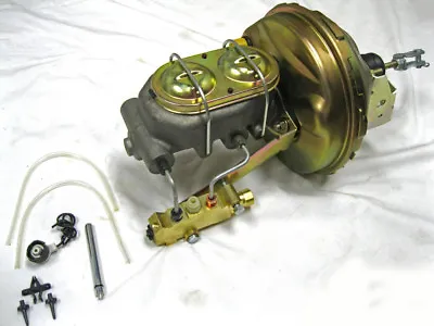 1964-72 Chevy GM A-Body 9  Power Brake Booster + Master & Bleeders Disc Drum Kit • $164.87