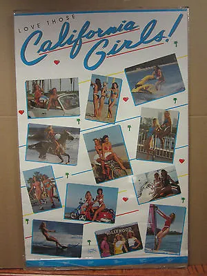 $14.99 • Buy Vintage Love Those California Girls HOT Car Garage Man Cave Poster 1984 1745