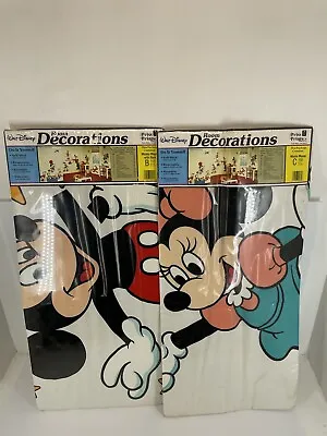 VTG Disney Minnie Mickey Mouse Room Decorations Wall Peel & Stick Priss Prints • $60