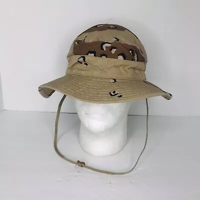 Vintage Desert Storm US Military Boonie BDU Hat 7-3/4 Desert Camo • $34.90