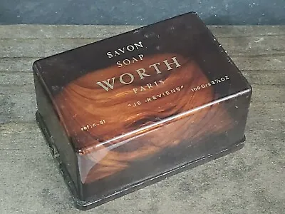 Vintage Worth Paris ~ Je Reviens ~ Soap Bar 3.5 Oz 100g New In Box Sealed • $18