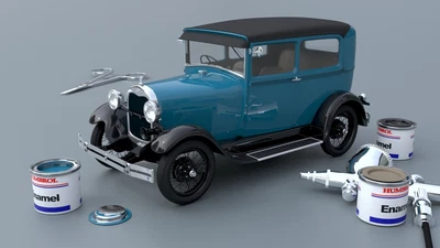 £9.95 • Buy Ford Model A - POSTER ART PRINT A4 A3 A2 Choose Factory Colour - Tudor