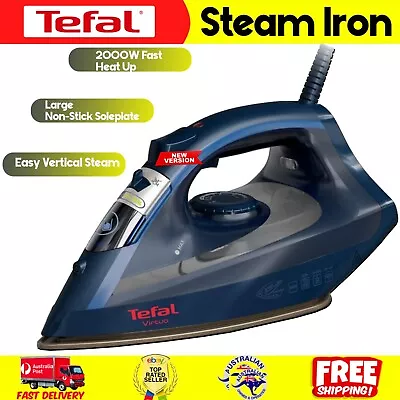 Tefal Steam Iron Large Non-Stick Soleplate Anti-Drip Iron Vertical Steam 200ml • $90.55