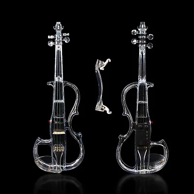 Electric Violin 4/4 Led Light Nice Tone Transparent Crystal Style Acrylic Body  • $417.27