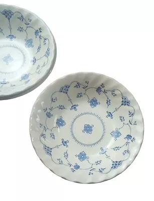 MYOTT Finlandia Bowls Blue Floral VTG England Staffordshire Ware Set Of 3 • $33