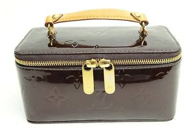 £631.40 • Buy Authentic Louis Vuitton Vernis Jewelry Case Maroon Amarante Monogram Leather Bag