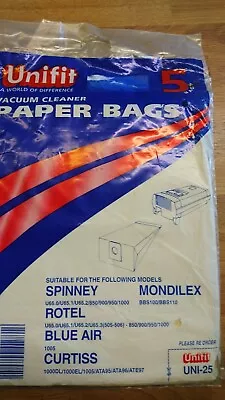 2 X 5 Vacuum Cleaner Dust Bags For Spinney Mondilex Rotel Blue Air   ( Uni 25 )  • £8.99