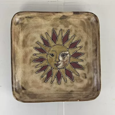 Design By MARA Mexico Pottery Platter Art Plate Sun Star Primitive Native 9” • $14.99