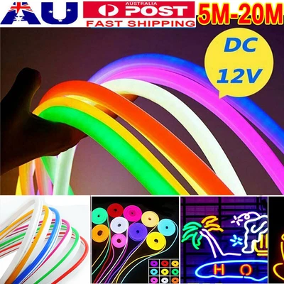 $7.89 • Buy 5M 10M 20M LED Neon Strip Lights Sign Flexible Rope Tube 12V Waterproof For Adv