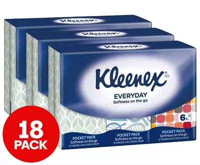3 X 6pk Kleenex Pocket Facial Tissues • $13.60