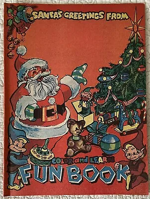 Unused Vintage Christmas Santa Coloring Book NOS Nostalgia Fun Learn Nupaco • $4.43