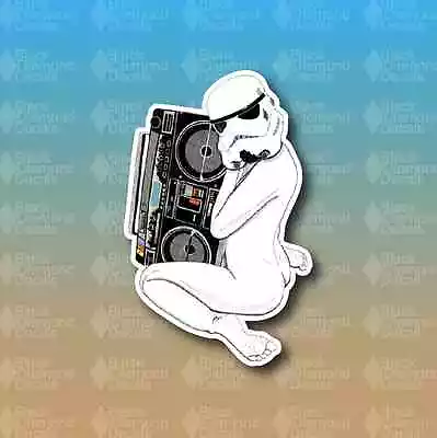 Storm Trooper Girl Pin Up Boombox Helmet Sexy JDM Custom Vinyl Decal Sticker 3  • $2.99