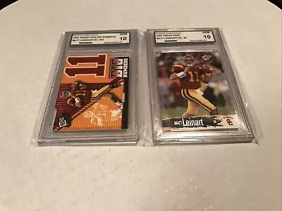 2006 Press Pass Big Numbers Matt Leinart Checklist / Base RC PGA 10 Gem  Lot (2) • $9.99