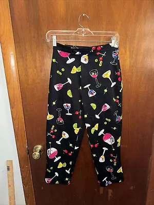 VTG Briggs Black Margarita Design Dress Pants Size 6 • $19.99