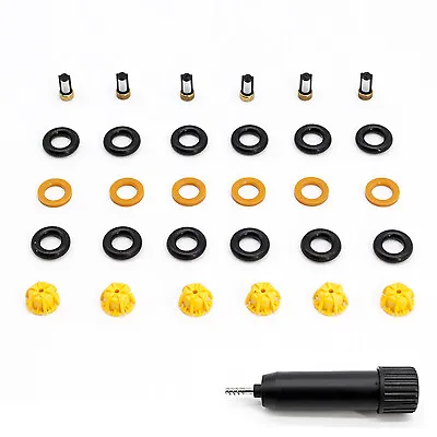 6 Set Fuel Injector Repair Seal Kit For BMW 90-91 325I 325IS 325IX E30 E36 FJ291 • $15.61