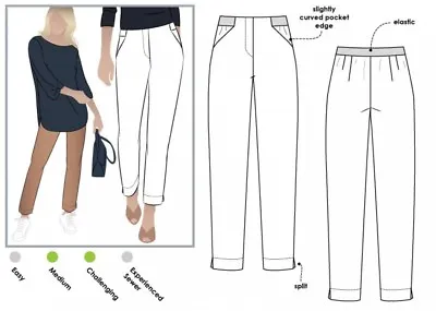 £16.99 • Buy Style Arc Ladies Sewing Pattern Sadie Pants (MLPW042S-M)