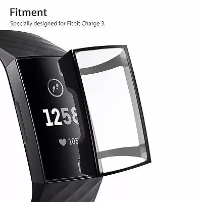 Soft Silicone TPU Case Full Cover Film Screen Protector For Fitbit Charge 3 / 4 • $12.99