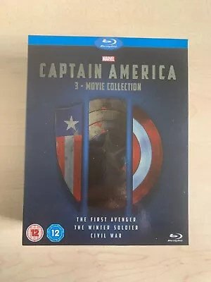 Captain America 3-Movie Collection (Blu-ray Box Set 2016 3 Discs) • £3