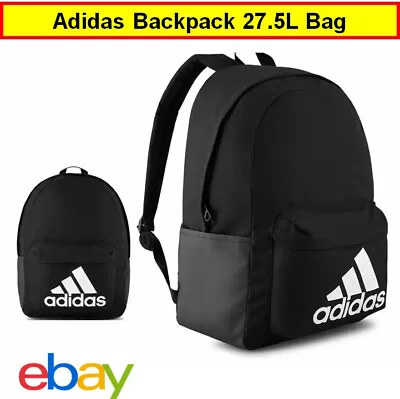 $44.95 • Buy Adidas Backpack 27.5L School Work Carry Sports Gym Gym Kids Adults Travel Bag