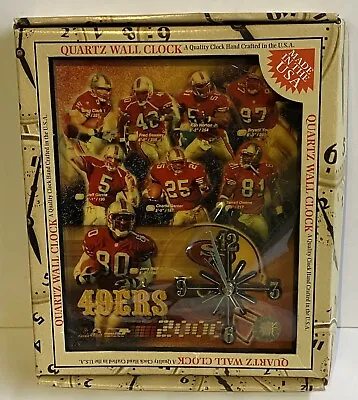 VINTAGE San Francisco 49ers Wall Clock 10x12 Quartz 90s 2000s NEW Jerry Rice • $34.99