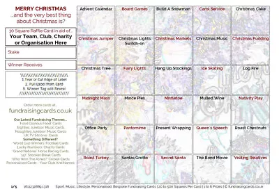 Christmas Fundraising Cards 10 Pack A5 Charity Scratch Raffle Ticket Draw • £3.60