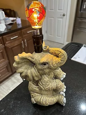 Vintage Elephant Table Lamp 14” Tall Bulb Comes With It Trunk Up • $40