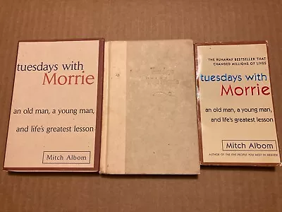 Tuesdays With Morrie By Mitch Albom Lot Of 3 (2 Hardcover & 1 Paperback Book) • $12.95