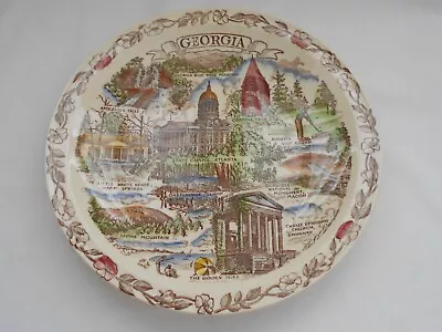 Vernon Kilns GEORGIA State Plate Multi-Color EUC Beautiful! • $24.99