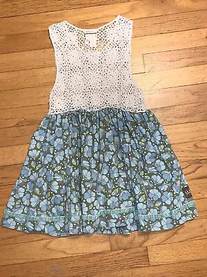 Matilda Jane Secret Fields Blue Orchid Crochet Sara Top Size 12 • $19.99