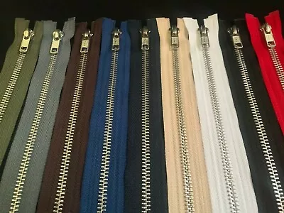 Ykk Metal Open Ended Zip ~silver Teeth ~choice Of Length & Colours~fast Postage • £4.09