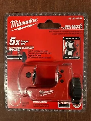 Milwaukee 48-22-4251 1 In Mini Copper Tubing Cutter • $18.99