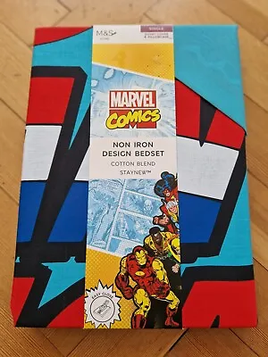 Brand New Marks & Spencer Marvel Captain America Single Duvet Set • £21.99