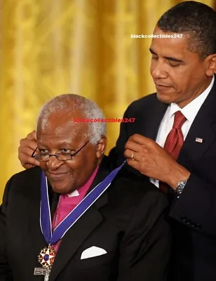 $7 • Buy Archbishop Desmond Tutu Photo 8x10 President Barack Obama Medal Of Freedom 