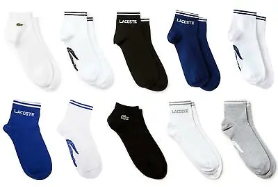 Lacoste Mens Low Cut Ankle Fashion Sport Socks UK 4.5-11 • £14.99