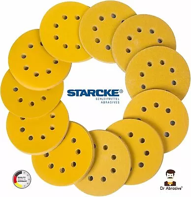 125mm Sanding Discs 5 Inch STARCKE Orbital Sandpaper Hook & Loop Pads BEST PRICE • £2.98