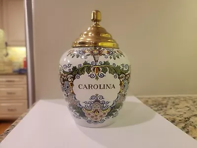 Delft Polychrome Carolina Tobacco Jar 200/000 Rare With Certificate • $499.99