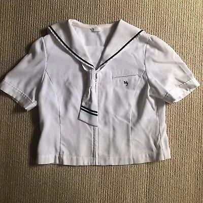 £20 • Buy Vintage Blouse Shirt Top Sailor Girl Medium White