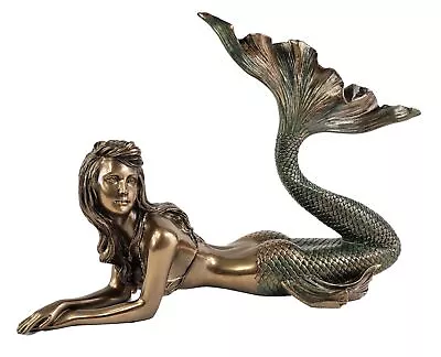 11  Veronese Design Mermaid Lying Nautical Fantasy Statue Bronze Color • $67.50