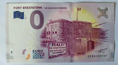 £2.98 • Buy Zero Euro 0 Euro Bill Belgium 2017-1 Fort Breendonk