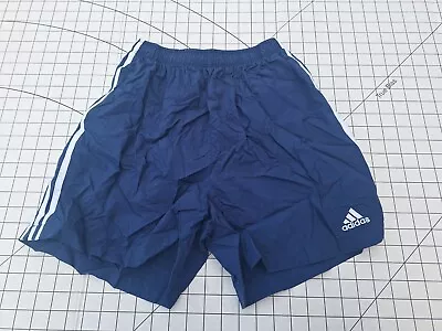 Vintage Adidas Soccer Shorts Women’s M Blue White Stripes • $22