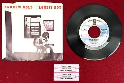 Andrew Gold – Lonely Boy / Must Be Crazy: (2) Jukebox Title Strips NM- FREE SHIP • $12.85