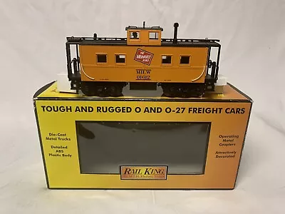 Mth Railking Scale Milwaukee Road Steel Caboose 30-77169! O Gauge Train Lighted • $99.95