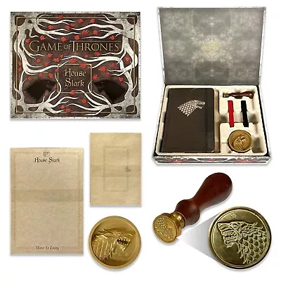 Official Game Of Thrones House Stark Deluxe Stationery Wax Seal Kit Merchandise • £16.98