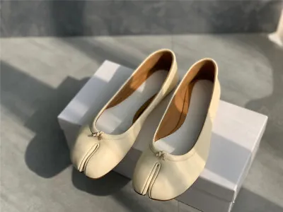 Maison Margiela Tabi Women's Leather Split Toe Casual Mary Jane Soft Shoes • $161.49